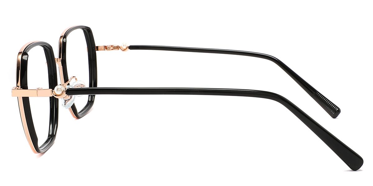 KZ⭐️ Unisex Gold Full-rim Mixed Square Eyeglasses E295 - KZFOO Glasses