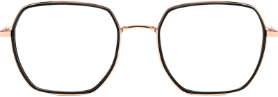 Unisex Gold Full-rim Mixed Square Eyeglasses E295 - KZFOO Glasses