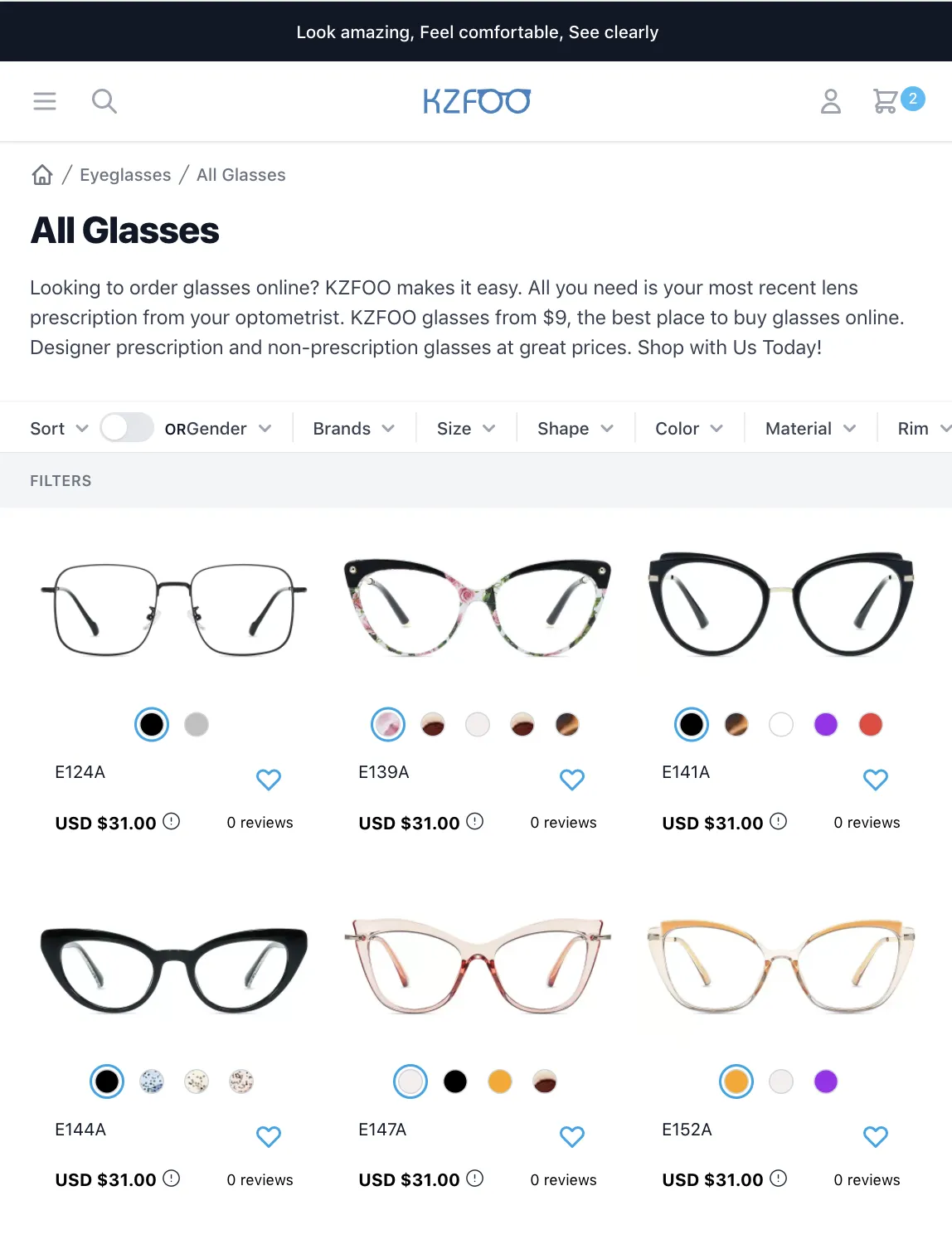 Choose KZFOO Frames