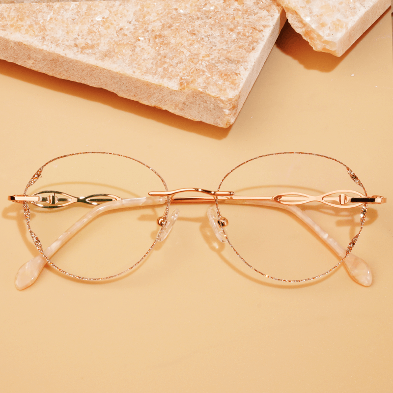 FOGLAX Rimless R128 RoseGold M, lifestyle image 6 of 7