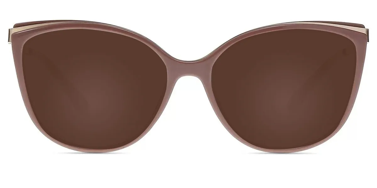 Women Pink Full-rim Acetate-metal Horn Sunglasses S162 - KZFOO Glasses